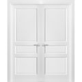 Sartodoors Double French Interior Door, 60" x 80", White LUCIA31DD-BEM-60